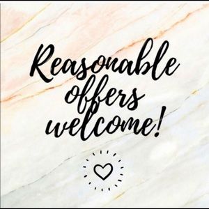 Reasonable offers welcome! Feel free to bundle items to save on shipping